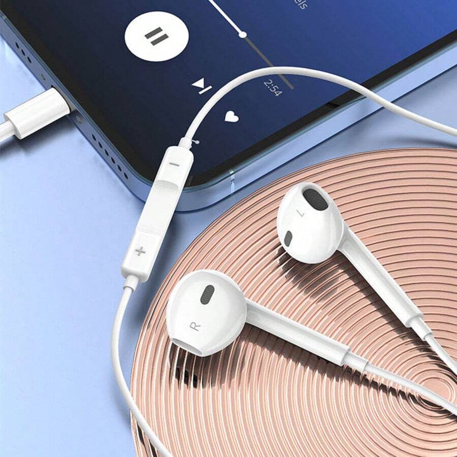 Type-C 3.5mm 有線耳機,附音量控制與降噪功能,相容 Android 手機、平板電腦與筆記型電腦,電解電容麥克風,通話音質清晰,半開放式設計,適合遊戲與卡拉OK - C型 - 查看 1