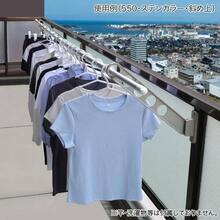 FIRST PRO(ファーストプロ) 腰壁用物干金物 デイリースイング 450 ステンカラー 1本 - ホワイト + 小 - チェックする 3