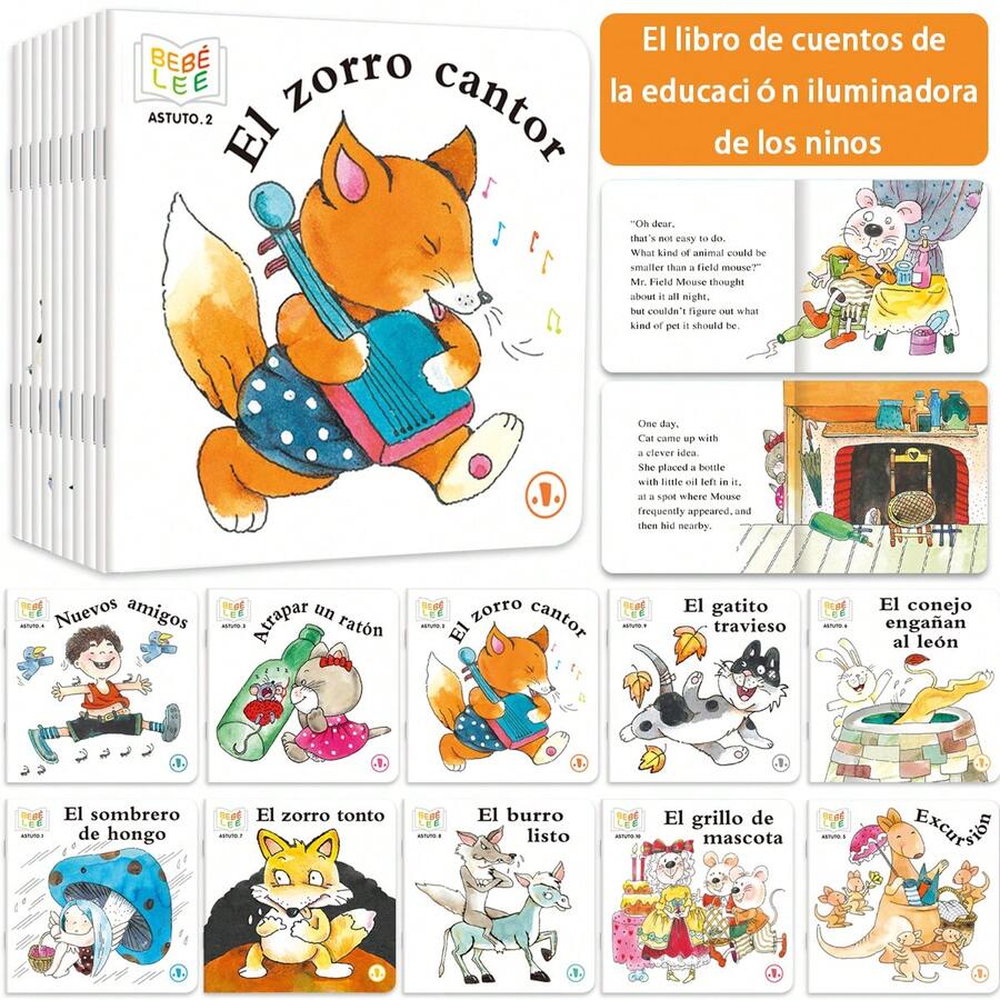10 Spanish Children's Storybooks Featuring Cute Animal Characters And Colorful Illustrations That Appeal To Young Children-Ideal For Homeschooling, Boosting Language Learning And Development, And Serving As Birthday Or Back-To-School Gifts. - Multicolor - View 1