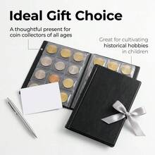 120-Pocket Coin Album, Coin Collection Album, Commemorative Coin Positioning Album, Ancient Coin Stamp Collection Storage Album, Hard Cover Album For Collecting Coins - Multicolor - View 3