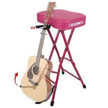 5 Core Guitar Stool 3.15" Padded Chair Foldable Music Seat W Built In Foot Rest Guitar Stand - Purple - View 12