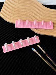 10pcs Japanese Minimalist Style Nail Art Display Stand, Detachable Fake Nail Practice Holder, Non-Magnetic, Connectable Or Single Use Nail Holder - Multicolor - View 6