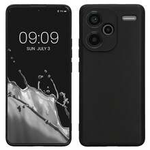 Kompatibel dengan Redmi Note 13 5G / Note 13 Pro 5G / Poco X6 / Note 13 Pro+ Plus, Casing Ponsel dengan Perlindungan Kamera, Tipis, Tahan Guncangan, Fleksibel, Warna Hitam Matte, Lembut, Pelindung Silikon. - Hitam - View 8