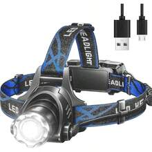 Linterna de Cabeza Recargable | LED USB Impermeable IPX6 - Estrella - Ver 1