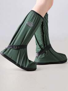 1 Pair Waterproof Rain Shoe Covers With Zipper And Reflective Strip, Long Boot Covers For Outdoor Shoes, Dust-Proof Storage Cover, Non-Slip Rain Shoe Covers With Zipper Opening For Easy On And Off - A - View 7