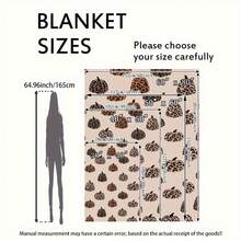 1pc Soft Plush Blanket, Halloween Leopard Print Pumpkin Design - Suitable For All Seasons, Hypoallergenic And Tear-Resistant, Perfect For Sofa, Bed, Office, Camping And Travel, Also Great Gift For Christmas And Halloween - Multicolor - View 9