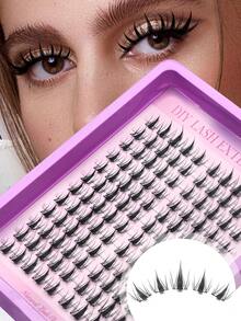 120 Pcs,Different Styles,C/D Curvature,Fluffy And Soft,0.07mm Faux Mink Single Strand,10-18mm Mixed Length Pre-Made Cluster False Eyelashes,Russian Dense D-Shape Cluster Faux Eyelashes Set,Faux Eyelashes Single Strand Dense And Soft,Natural Dense Segmented Faux Eyelashes,Smoky Soft Makeup Effect,Suitable For Daily,Party,Stage And Travel Looks,Thanksgiving And Halloween Essential Eye Makeup,Exquisite Gift,Suitable For Beginners - D - View 3