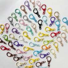 20/32/60pcs Mixed Color Solid Zinc Alloy Lobster Clasp Metal Keychain Hooks, Suitable For DIY Keychains, Backpacks, Wallets And Jewelry - For Secure Connection, Keychain Accessories | Smooth Metal Surface | Durable Zinc Alloy, Lobster Clasp Keychains Combine Practicality And Decorativeness, Often Used As Daily Small Items, Also Can Be Given As Small Gifts - Multicolor - View 7