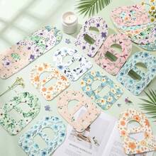 1 Set 4/8pcs Floral Waterproof Sweat-Resistant Adhesive Tape, Pre-Cut Flexible Breathable Durable, Secure Fixing Protective Patch, Suitable For Sports And Daily Use, Beautiful Flowers Bloom For You - View 6