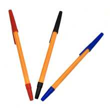 30 buah Pulpen Ballpoint Oranye Original Ujung Halus, Tinta Tahan Lama, Cepat Kering, Mudah Dicetak dan Diwarnai, Tutup Dapat Dilepas, Ujung Sedang, Halus, Hari Pertama Sekolah - MultiWarna - View 5