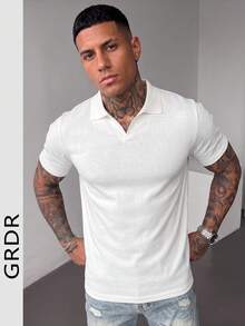GRDR Men's Summer Polo Short Sleeve T-Shirt, Suitable For Business, Work, Meetings And Negotiations - White - View 7