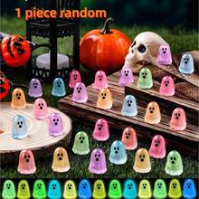 100/50/20/10pcs Glowing Mini Ghost, Halloween Party Fun Decor Gift, Suitable For Theme Party, DIY Party Decoration Accessories, Tabletop Decor, Garden Decor - Multicolor - View 16