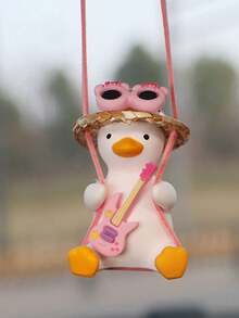1 Cute Car Ornament - Cool Swinging Duck Car Accessories, Suitable For Teen Car Accessories - A - View 1