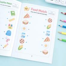 Children's Visual Matching Line Drawing Educational Activity Book Find The Difference Observation Logic Training Picture Book Student Animal Transportation Cartoon Line Drawing Game Workbook Back To School Learning Supplies Holiday Learning Gift - Multicolor - View 5