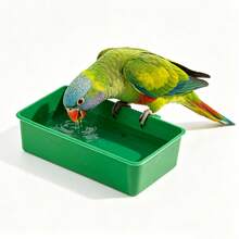 2Pcs Bird Bath Basin Parrot Food Bowl Pet Feeding Bowl Water Trough Bowl Bird Supplies Random Color - Style A - View 7