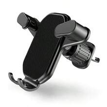 Car Anti-Vibration Phone Navigation Mount, Air Vent Gravity Support, 360° Rotating Stable Holder, Universal Design, Easy Access, Hands-Free Navigation, Suitable For Driving - Black - View 2