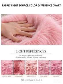 1pc Beige Cloud-Shaped Faux Fur Rug, Soft & Washable Bedroom Or Living Room Floor Mat, Cloud-Shaped, Comfortable & Fashionable Home/Living Room Decor, Girls Bedroom Carpet, Fluffy Cozy Rug For Winter, Best Winter & New Year Gift - Multicolor - View 8