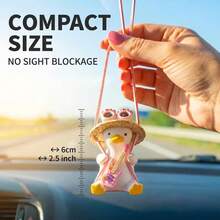 1 Cute Car Ornament - Cool Swinging Duck Car Accessories, Suitable For Teen Car Accessories - A - View 2