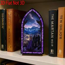 2D Flat, Velaris Library Night Court, Fantasy Bookshelf Plugin, Unique Decorative Gift For Book Lovers, Perfect For Fantasy Literature Fans - A - View 4