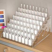 1pc Multifunctional Acrylic Storage Rack, Suitable For Nail Polish, Cosmetics, Fashion Glasses And Essential Oils - Easy Installation, Polished Surface Durable Display Stand, Perfume Organizer - Clear - View 11