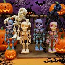 Random Color 1/3/5/10pcs Skull Decor - Colorful Skull Ornaments - Suitable For Halloween Gifts, Home Decor, Car Decor, Collectibles, Home Arrangement, Christmas Gifts, Gift Fillers, Carnival Gifts - Multicolor - View 1
