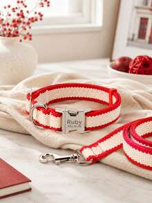 Collar personalizado para mascotas, tarjeta de identificación con nombre y número de teléfono grabados, viene con un collar de perro de nailon con cordón, collar de , adecuado para perros y gatos de tamaño pequeño y mediano, perfecto para que los dueños de mascotas personalicen regalos de cumpleaños - Multicolor - Ver 20