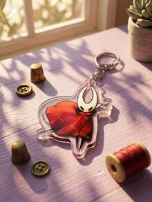 1pc/6Pcs Hollow Knight Game Acrylic Keychain, Cartoon Character For Backpack. Lovely Decoration For Fans,Anime Lovers, And Friend Swap Trinkets. - Multicolor - View 9