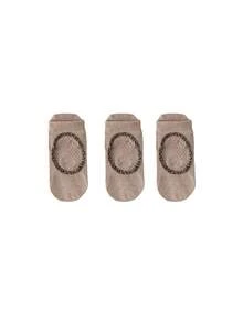 1/3 pares de calcetines tipo barco de yoga vintage con ribete de leopardo y empeine expuesto calado para mujer, estilo básico de color liso con suela completa, lunares y flores, partículas antideslizantes de silicona, transpirables, de corte bajo e invisibles, para interiores, hogar, pilates, aeróbicos, danza, fitness profesional, calcetines antideslizantes para suelo, negro, gris, té con leche, 3 colores, paquete múltiple - Multicolor - Ver 17