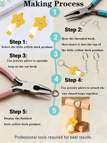 1pc Cute Yellow Duck Pendant Keychain, Cartoon Charm, Suitable For Women's Bags, Wallets, Car Keys, Multi-Purpose Decoration Teacher's Day Gift - Multicolor - View 7