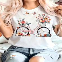 Retro Surfaddict, Vintage Surf Lover, 100% Cotton, Oversized Soft Breathable, Casual Crewneck, Short Sleeve Top, Summer Vibes, Streetwear Aesthetic - 白色 - 查看 9