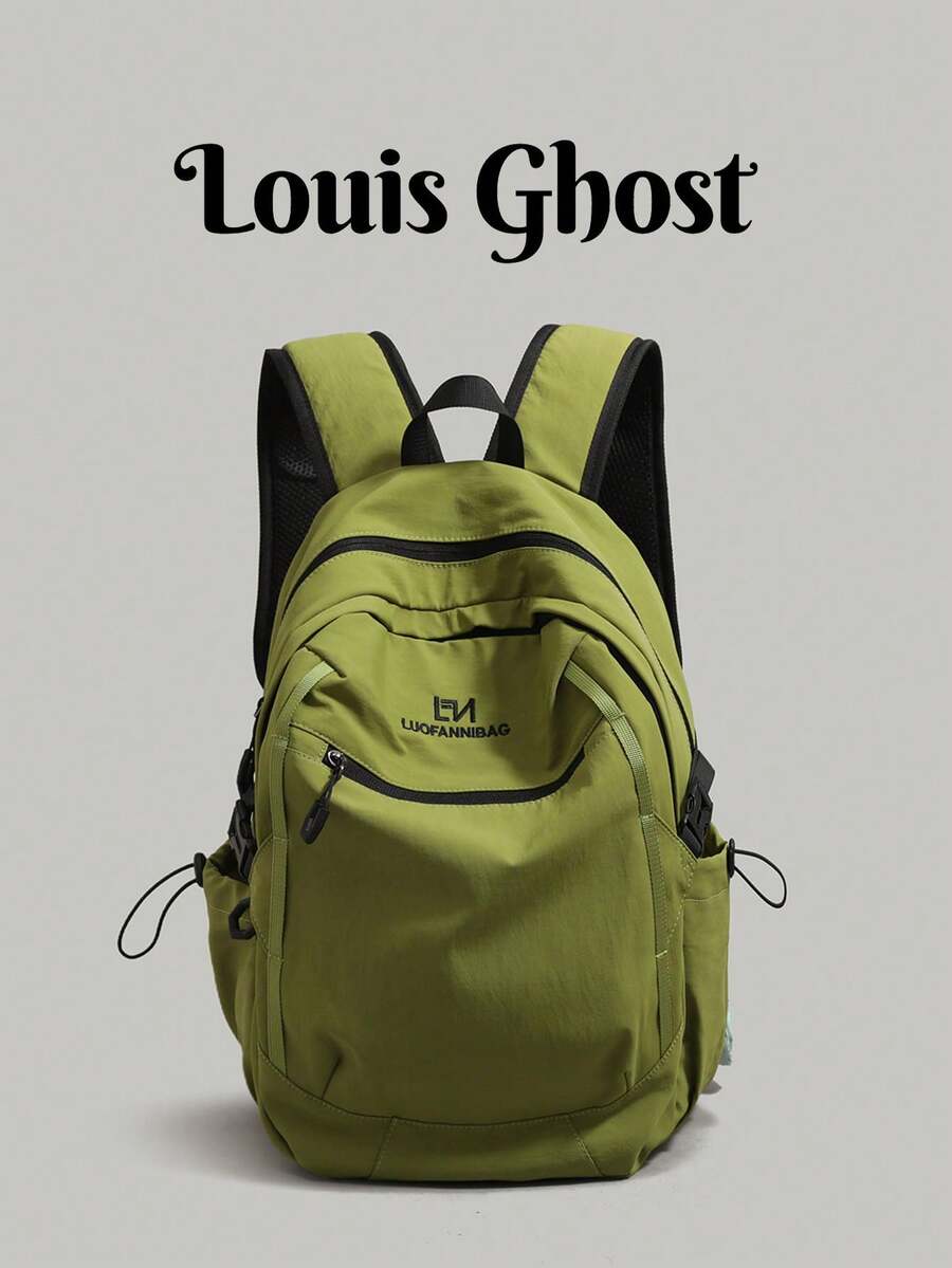 Outdoor Commuter Backpack, Lightweight Travel Bag, Fashionable Versatile Large Capacity School Bag, Anti-Theft, Work, Essential, Nylon, Ergonomic - Multicolor - View 1