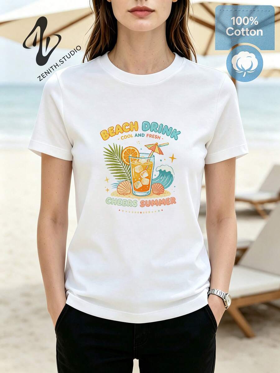 Women T-Shirts - 白色 - 查看 1