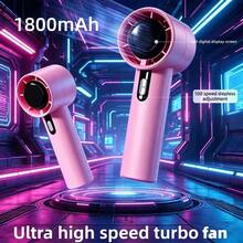 便攜式手持風扇 | 13,000 RPM 超高速快冷，100段強風模式，1800mAh – 適用於戶外/辦公室/居家，夏季必備與節日禮物，露營/辦公室即時降溫 | 熱浪終結者，配備可充電電池，大風量舒緩酷熱，超長續航力，適用於居家/學習/辦公室/家務/戶外/海灘 - 多色 - 查看 6