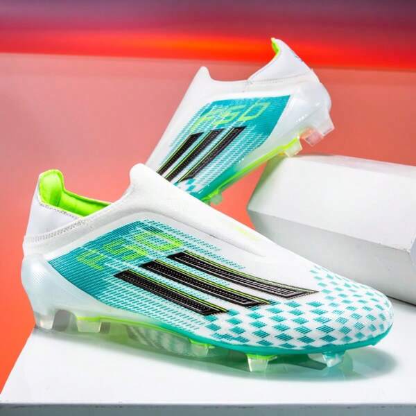 New Unisex Football Shoes World Cup AG Long Stud Anti-Slip Training Shoes Outdoor Artificial Turf Professional Sports Shoes High-Top Short Stud Football Shoes