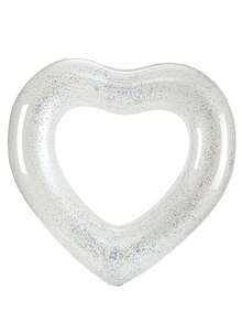 3/1pc Transparent Gold Sequin Heart Shaped Inflatable Swim Ring, Adult Heart Shaped Pool Float, PVC Material Inflatable Buoy, Transparent & Clear, Built-In Gold Glitter, Starry Sequins, Sparkling Glow, Dreamy Translucent, Hollow Heart Shape, Thickened Inflatable, Durable & Sturdy, Stable Buoyancy, Romantic & Exquisite, High-End Luxury Aesthetic, Atmospheric, Photogenic, Summer Vacation, Pool & Beach, Adult Large Size, Suitable For Pool, Beach Vacation Photo Props - Multiple Styles - View 5