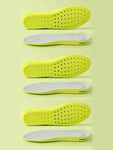 COSYLEE 1 Pair/3 Pairs Height Increasing Insoles Air Cushion Latex High Elasticity Comfortable Shock Absorbing Breathable Insoles - Green - View 36