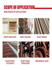 rayhong Water-Based Rust Converter Anti-Rust Primer, No Sanding Required, Directly Covers Rusted Layers, Effectively Converts Metal Surface Rust, No Thorough Rust Removal Needed Before Application, Suitable For Car Body, Iron Doors, Vehicle Frames And Various Metal Objects - Liquid - View 5