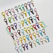 20/32/60pcs Mixed Color Solid Zinc Alloy Lobster Clasp Metal Keychain Hooks, Suitable For DIY Keychains, Backpacks, Wallets And Jewelry - For Secure Connection, Keychain Accessories | Smooth Metal Surface | Durable Zinc Alloy, Lobster Clasp Keychains Combine Practicality And Decorativeness, Often Used As Daily Small Items, Also Can Be Given As Small Gifts - Multicolor - View 5
