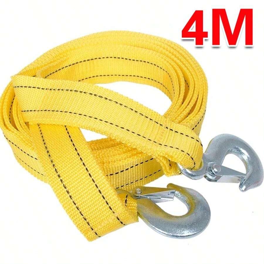 3 TON 4M Tow Towing Pull Rope Strap Heavy Duty Road Recovery Car Van 4x4 - 4M - View 1