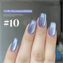 MIANEL GEL 10ml Esmalte em Gel para Unhas Angela Cat Eye Summer Blue 2026, Efeito Brilhante de Contas de Vidro Branco Cristal Jade Clareador, Série Multicolorida, para Salão de Unhas e Uso Doméstico DIY - Multicolorido - Visão 2