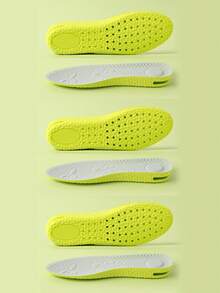 COSYLEE 1 Pair/3 Pairs Height Increasing Insoles Air Cushion Latex High Elasticity Comfortable Shock Absorbing Breathable Insoles - Green - View 9