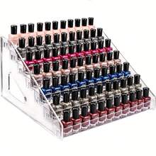 1pc Multifunctional Acrylic Storage Rack, Suitable For Nail Polish, Cosmetics, Fashion Glasses And Essential Oils - Easy Installation, Polished Surface Durable Display Stand, Perfume Organizer - Clear - View 7