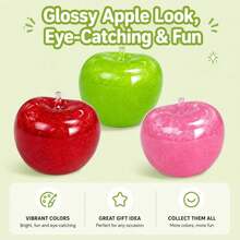 Malleable Sand Ice Apple Squishy Toy, ASMR Stress Relief Toy With Sand-Crunching Sound, -Like Soft Clay Molding Ball With Crisp Pressing Sound, One Press One Dent, Holiday Birthday Gift For Family And Friends - Multicolor - View 2