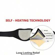 Adjustable Self-Heating Neck Support With Portable Design, Suitable For Office, Travel And Sports - Black - View 3