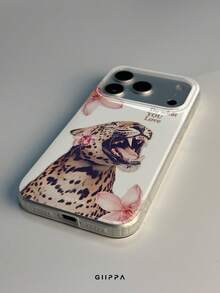 GIIPPA 1 Stück Brüllender Leopard & Hibiskus Blumen Muster Design, Handy 17 Pro Max Handyhülle, kompatibel mit Handy 16 Pro Max, 15 Pro Max, 14 Pro Max, koreanischer Stil High-End Mode & Spaß Handyhülle, kompatibel mit 11/12/13/14/15/16 Pro Max Plus, elegantes Design geeignet für Männer und Frauen, perfektes Geschenk für Freundin zu Weihnachten, Valentinstag, Ostern, Hochzeitssaison und Geburtstag! - Verschiedenfarbig - Übersicht 4