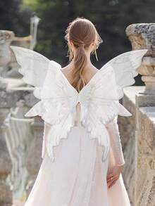1pc Colorful Butterfly Fairy Wings Costume Accessory, Butterfly Fairy Wings, Elf, Fairy, Festival Costume Prop, Cosplay - Four-leaf Trailing Wings - View 5