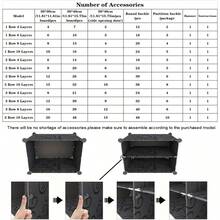 1-3 Tier, 4-10 Tier Shoe Rack Storage Cabinet With Door, Portable Shoe Organizer, Expandable Vertical Shoe Rack, 8-60 Pairs Shoe Storage Rack, 10 Tier Stackable Shoe Cabinet, Space-Saving, Freely Assemble - Black - View 7