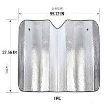Universal Car Front Windshield Sun Shade - Heat Insulation UV Protection Suction Cup Sunshade, Summer Window Light Block Cover - A - View 11
