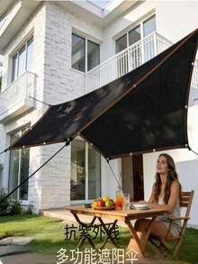 95% Shade Rate Sunshade Net With Grommets, UV Protection Shade Cloth For Greenhouse, Balcony, Garden Plants, Outdoor Awning, Outdoor Shade Curtain, Privacy Screen, Suitable For Patio, Gazebo, Flower Rack, Porch, Backyard, Lawn, Garden And Outdoor Activities - Black - View 6
