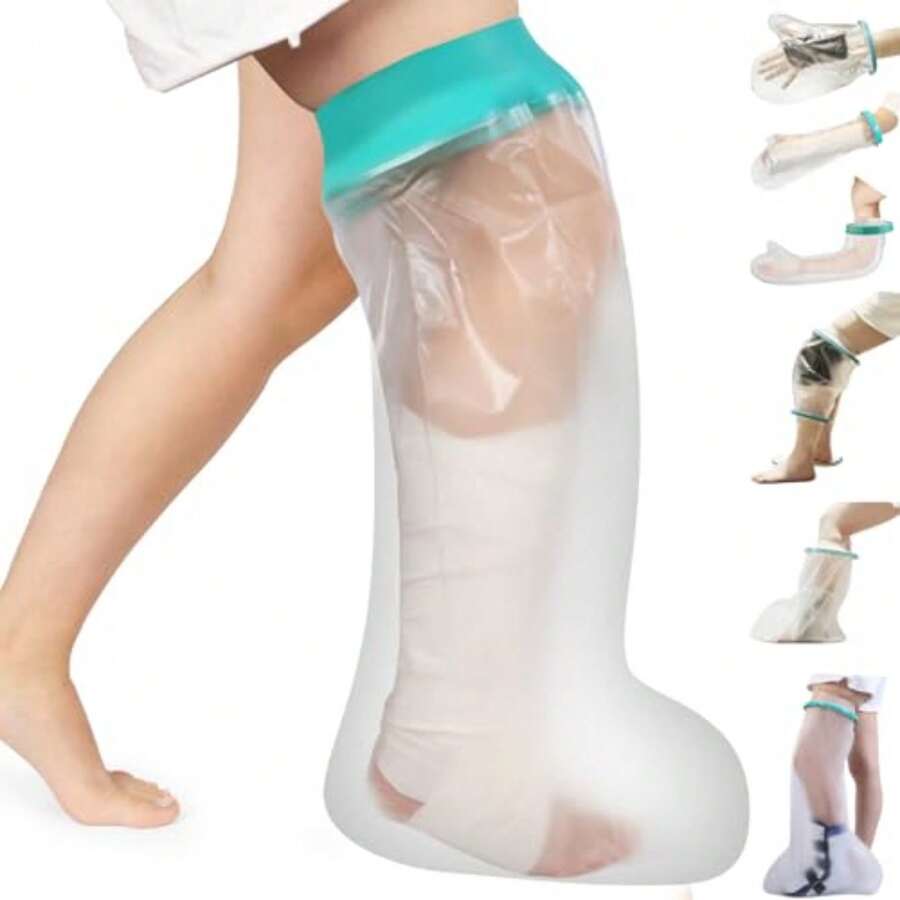 Cast Covers For Shower, Waterproof Cast Cover For Showering/Swimming, Cast Protector For Shower Adult, Water Proof Shower Boots For After Surgery,,Ankle, Boot Diameter-7.9 - Leg - View 1